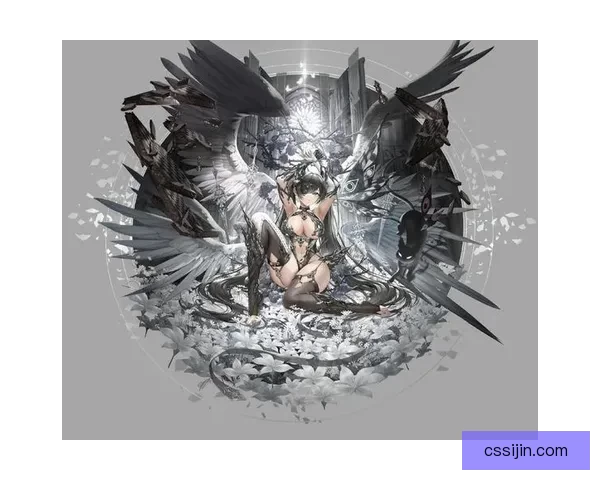 围绕十二翼堕落天使的幻影画卷绽放光影交响夜空之下沉沦低语轻